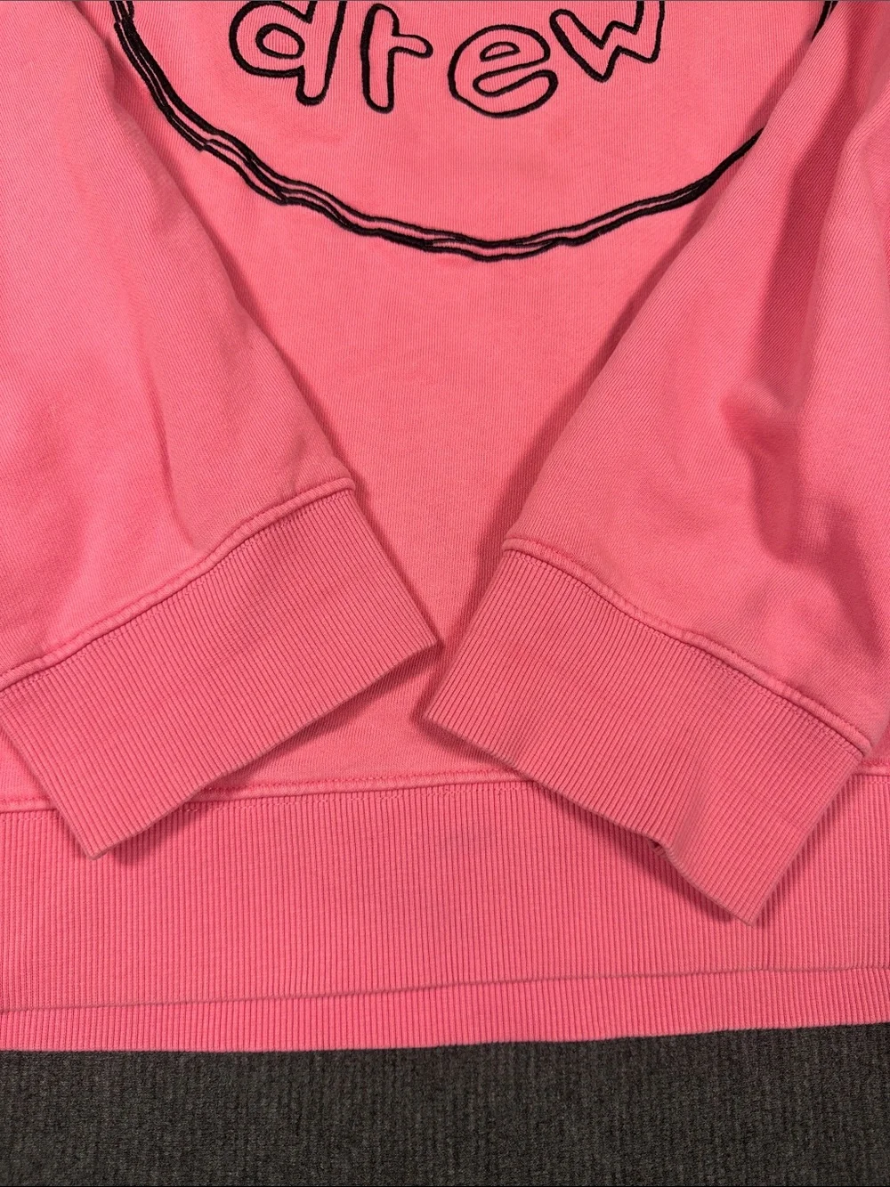 Drew House Sketch Mascot Crewneck Sweatshirt Hot Pink Adult XL Smiley Bieber